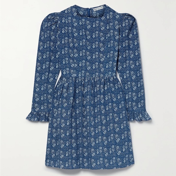 Batsheva X Laura Ashley Blue Floral Mini Dress Size 2 - Picture 1 of 7